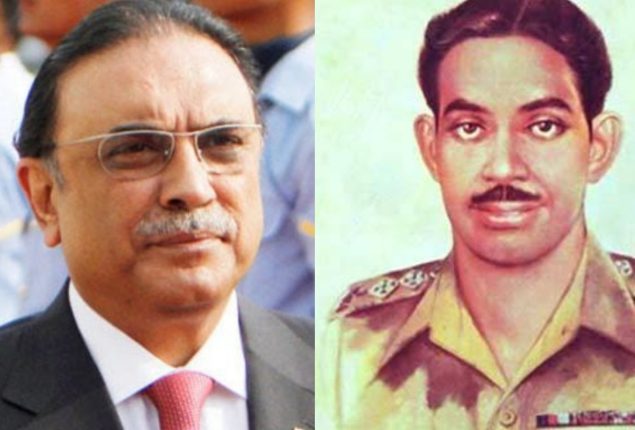 President Zardari honors Captain Sarwar Shaheed on 77th anniversary