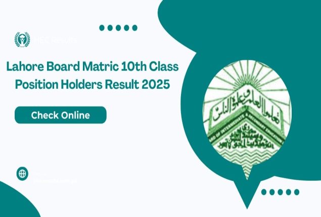BISE Lahore 10th Class Results - Position Holders List Announced