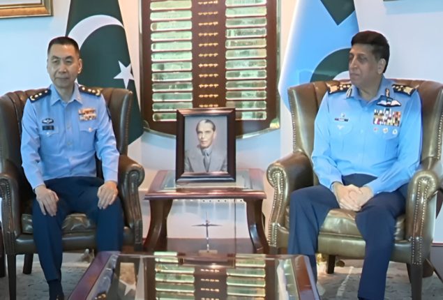 Chinese Air Force delegation meets PAF Chief Marshal Zaheer Sidhu