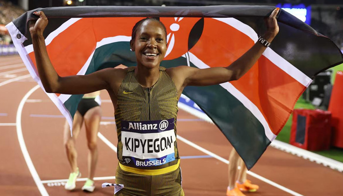 Kenya's Faith Kipyegon sets new women's 1,500m world record
