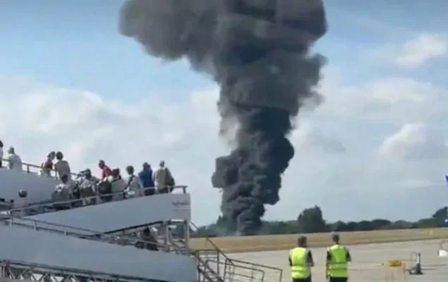 Small plane crashes at London Southend Airport