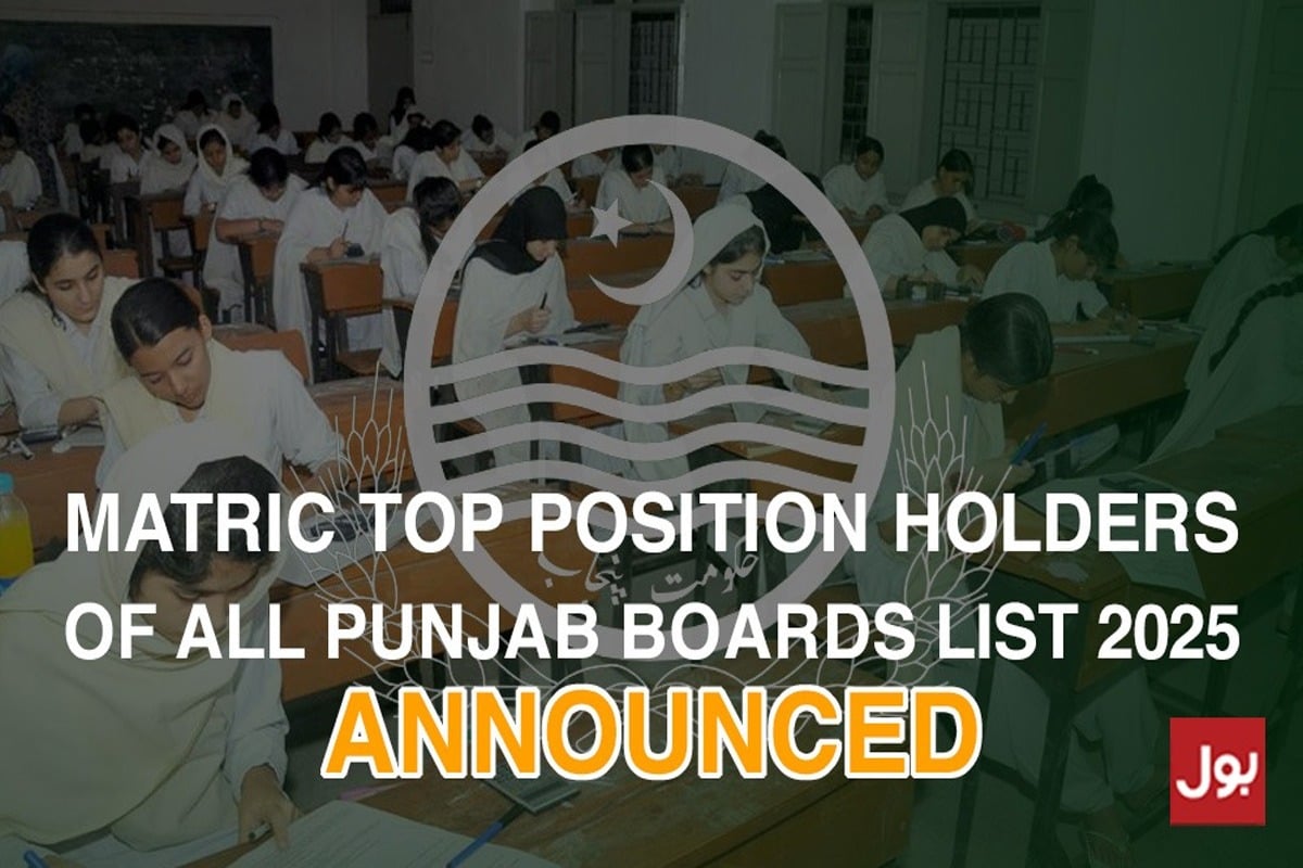 Matric Top Position Holders of All Punjab Boards List 2025 Announced