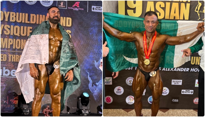 Pakistani bodybuilders secure two gold medals at Asian Championship