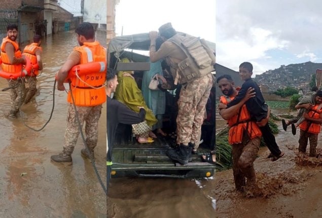 Death toll from floods rises to 335, Army speeds up recuse operations