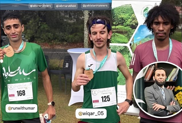 Federal Minister Attaullah Tarar felicitates Pakistani runners on victory