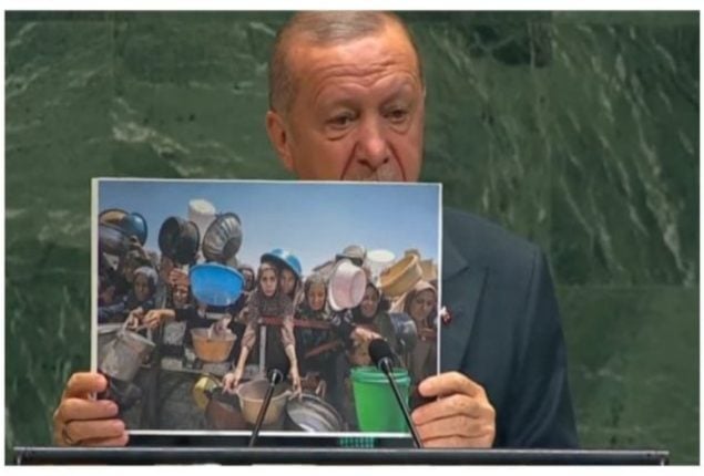 Erdogan Calls Gaza War ‘Darkest Chapter for Humanity’ in UN Address