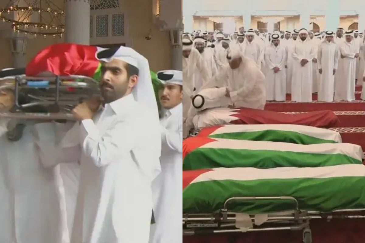 Doha attack victims buried with honors, Emir of Qatar joins funeral