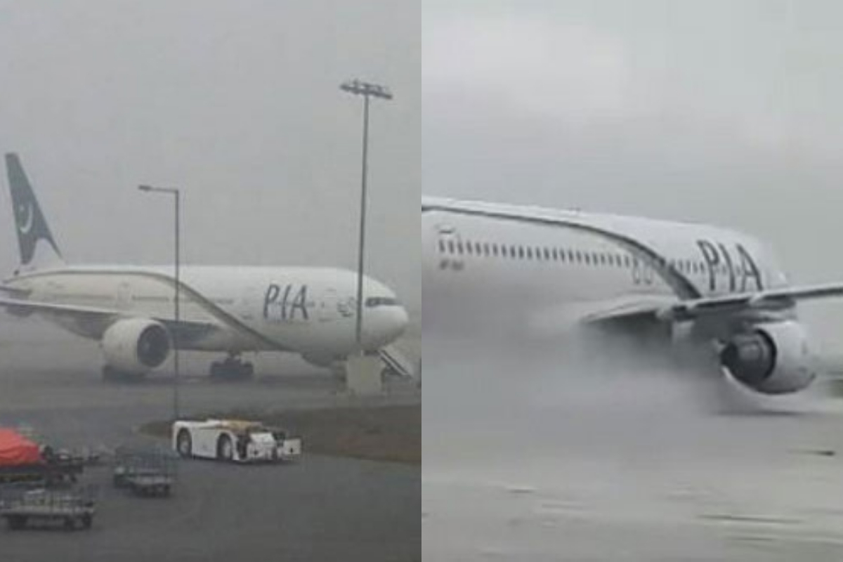 Flights delayed and cancelled at Jinnah International Airport due to heavy rain in Karachi