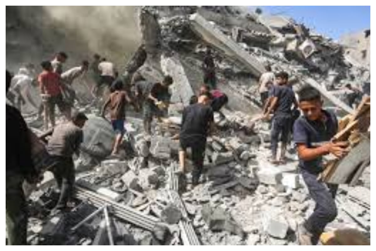 Six-year-old twins among dozens killed in Israeli strikes on Gaza city