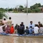 Floods fail to stop wedding as groom arrives by boat in Kasur