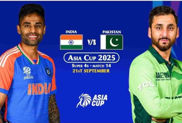 India, Pakistan set for high-stakes Asia Cup Super-Four clash toda