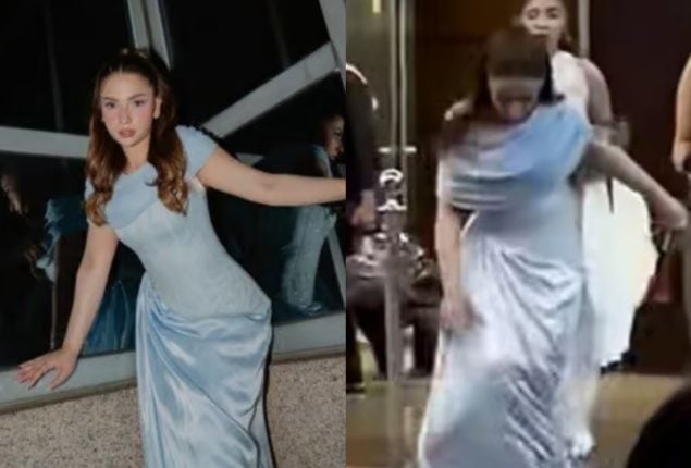 Dananeer Mobeen turns embarrassing fall into viral red carpet moment