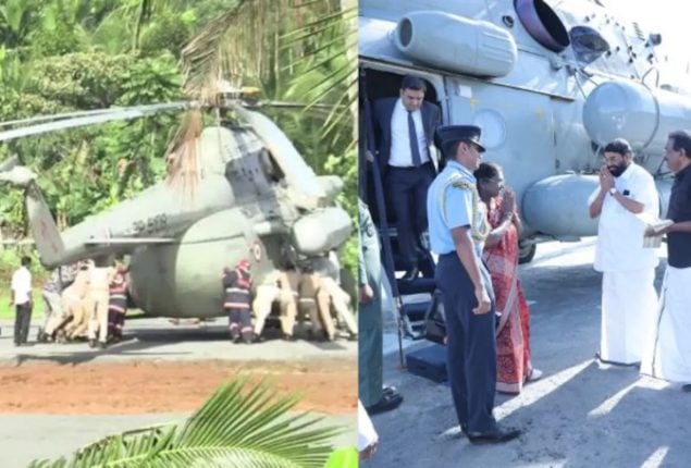 Awkward moment as Indian President’s chopper gets stuck in Kerala