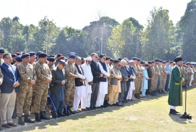 Funeral held for 12 martyred soldiers in wake of Afghan aggression