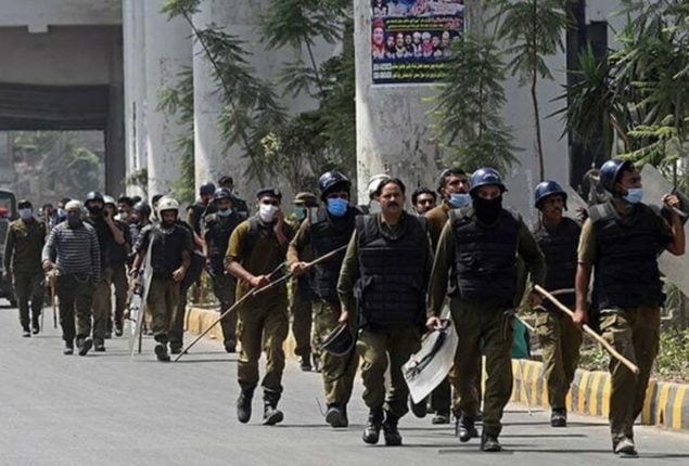 LEAs disperse violent TLP protesters after unrest in Muridke