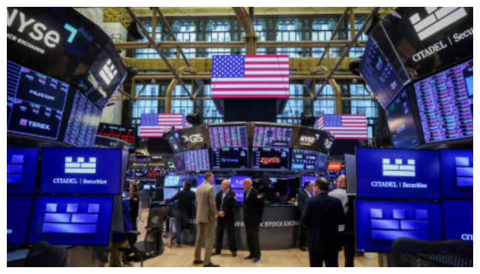 U.S. stock market hits record highs amid strong earnings and eased bank fears.