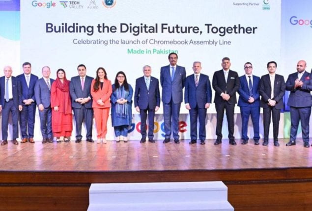 Pakistan launches its first Google Chromebook Assembly line, Inaugurated by Ishaq Dar