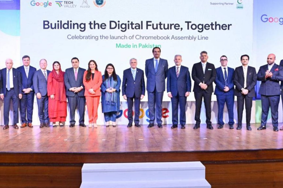 Pakistan launches its first Google Chromebook Assembly line, Inaugurated by Ishaq Dar