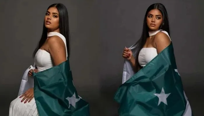 Roma Riaz shines at Miss Universe preliminaries, draped in Pakistan’s flag