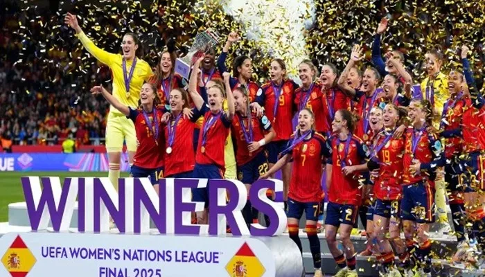 Spain dominate Germany 3–0 to lift Women’s Nations League Trophy