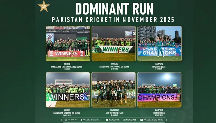 Green shirts shine, Pakistan clinches multiple titles in November