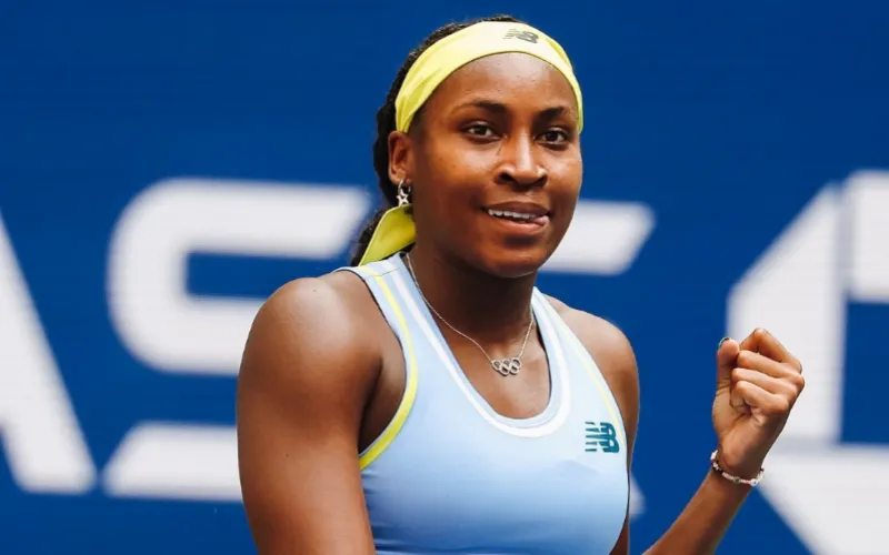 Coco Gauff fights back from set down to reach last 16
