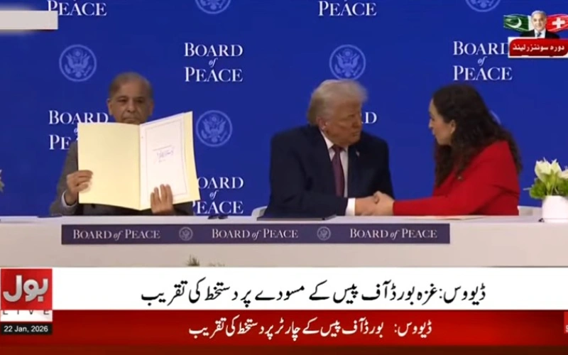 PM Shehbaz signs ‘Board of Peace’ in Davos session