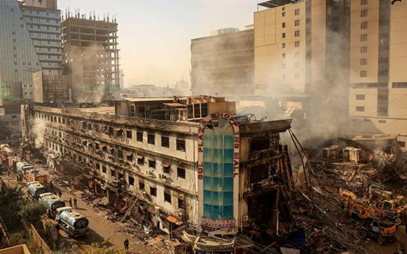 Gul Plaza fire tragedy fifth day of rescue, dozens still unaccounted for