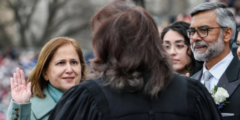 Ghazala Hashmi takes oath