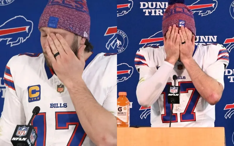 Josh Allen breaks down after Bills’ heartbreaking overtime loss