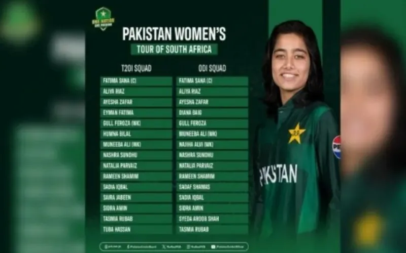 Pakistan women’s squads lineups for South Africa tour
