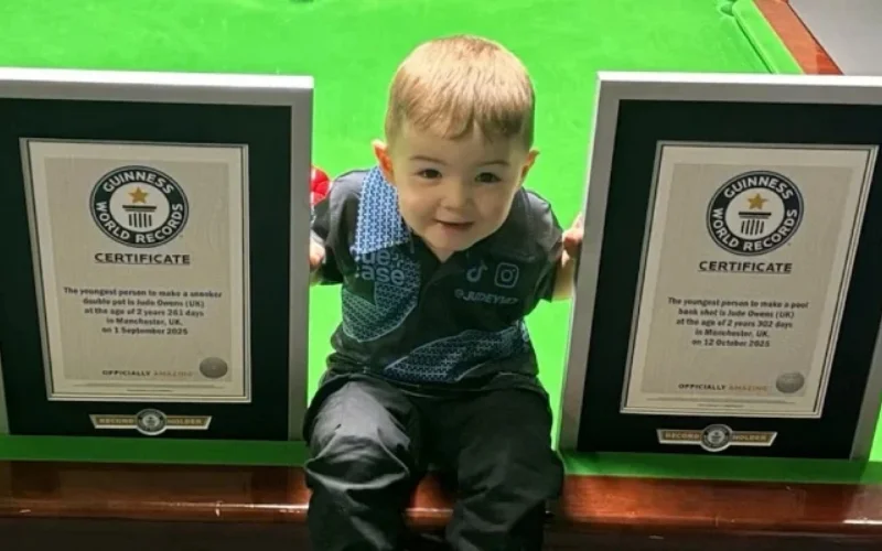 Two-year-old snooker