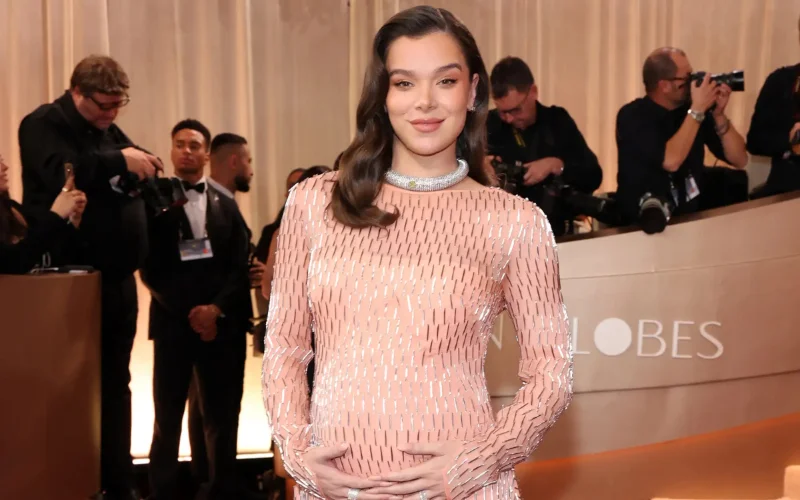 Hailee Steinfeld debuts baby bump at 2026 Golden Globes