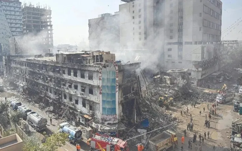 Gul Plaza fire search operation concludes; scorched building sealed