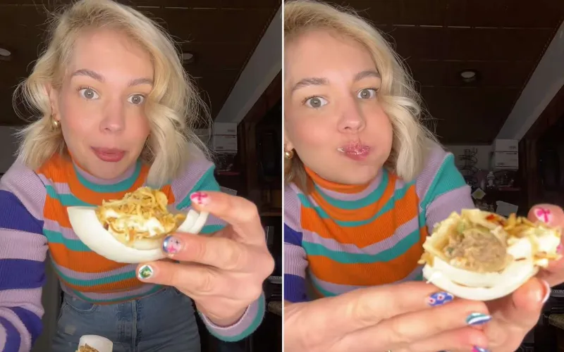 Why tiktokers eating soup dumplings in raw onion cups