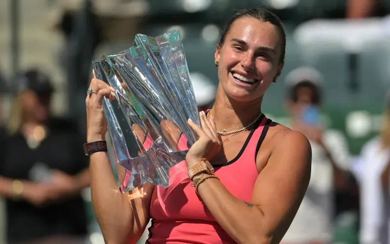Sabalenka holds nerve to win Indian Wells in dramatic fashion
