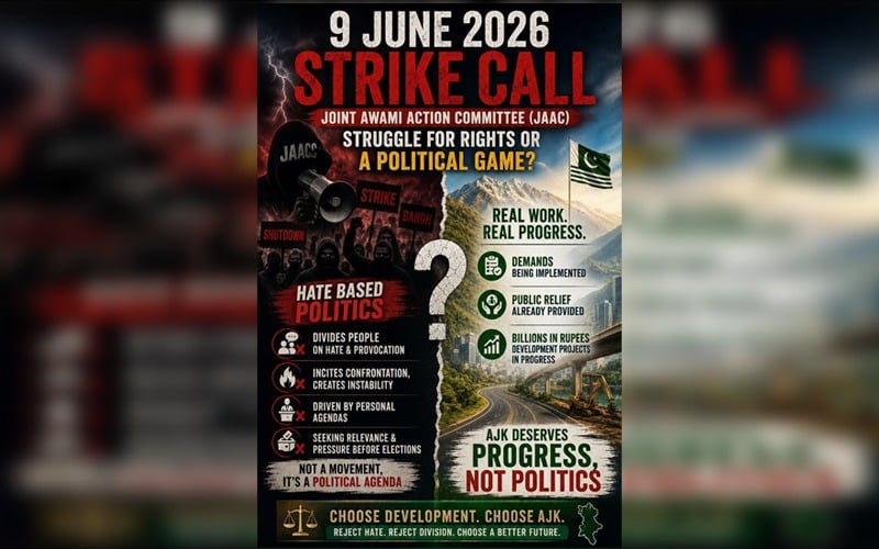 JAAC strike call in AJK sparks debate amid ongoing development work