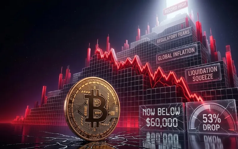 Bitcoin falls below $60,000: What’s behind the 53% drop from its record high?