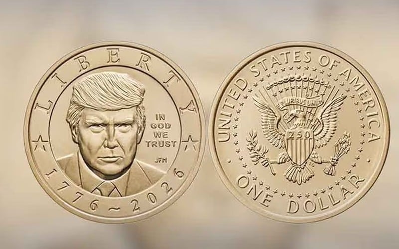 Trump featured on new $1 coin ahead of US 250th anniversary
