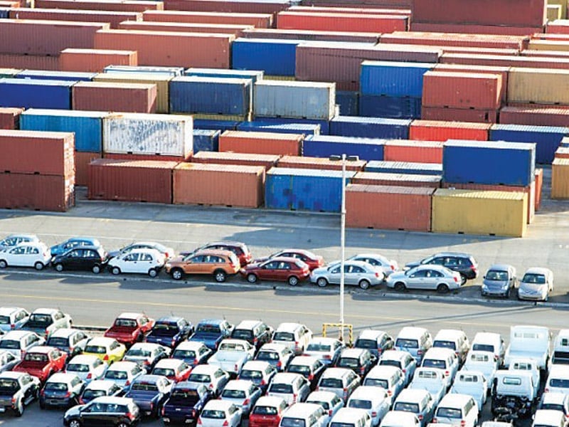 vehicles at port
