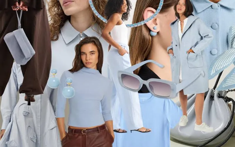 Cool blue color trend takes over fashion and beauty