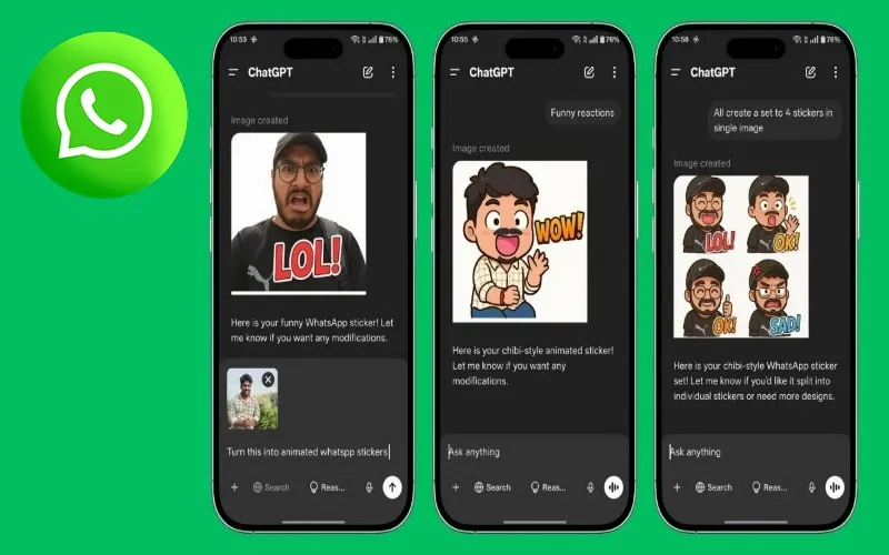 ChatGPT may soon send AI stickers directly to WhatsApp chats