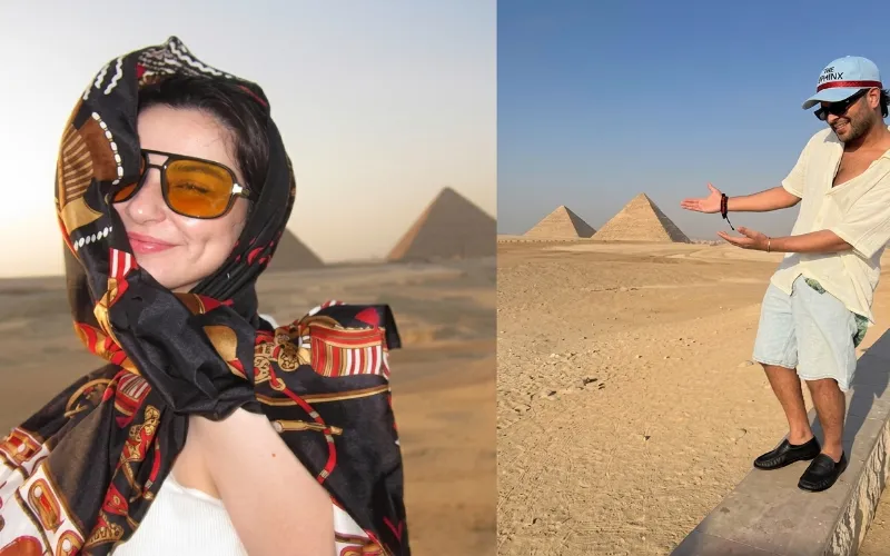 Hania Aamir and Asim Azhar’s Egypt pyramid trip sparks speculation