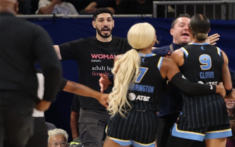 Former NBA star Enes Kanter freedom ejected from WNBA game