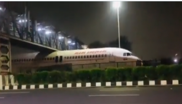 Viral: Air India aircraft stuck underfoot over bridge near Delhi airport