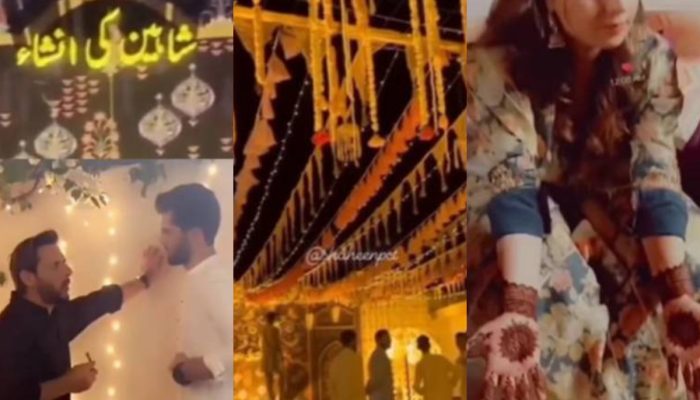 Shaheen Afridi pictures from his Mehendi festive