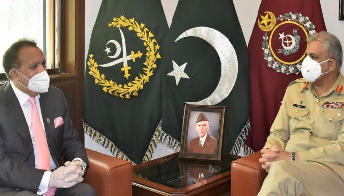 COAS General Qamar Javed Bajwa calls on Senator Rehman Malik
