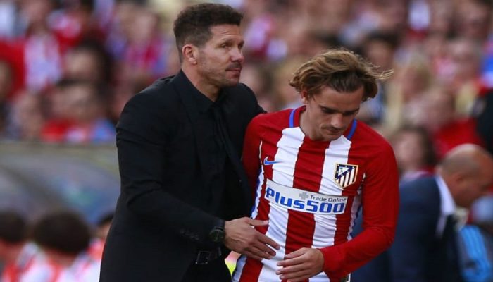 Diego Simeone and Antoine Griezmann