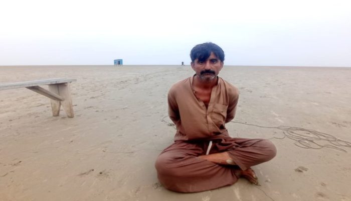 A Pakistani fisherman was arrested.