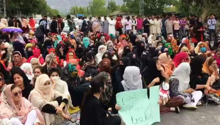 Students protest Gilgit